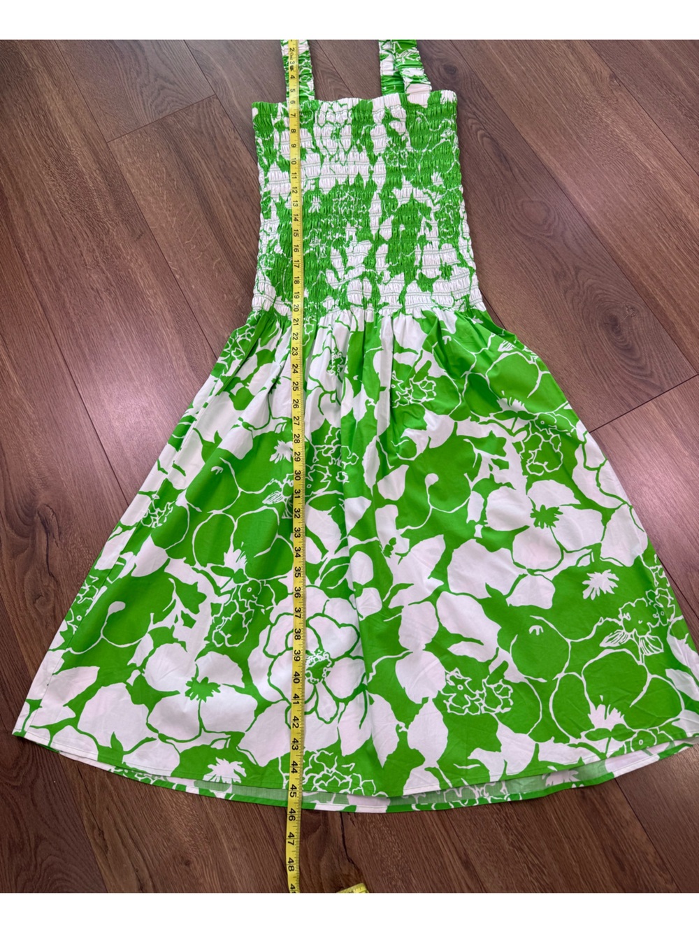 NWT Rails Seville Dress In Green Lotus Floral Smocked Bodice Drop Waist Size XS - Picture 12 of 12